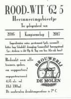 Brouwerij De Molen, Rood - Wit '62 5 Herinneringsbiertje