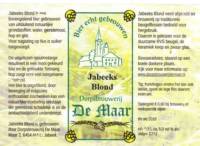 Dorpsbrouwerij De Maar, Jabeeks Blond