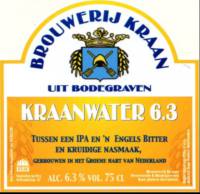 Brouwerij Kraan (Bodegraven), Kraanwater 6.3