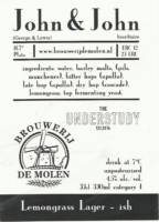 Brouwerij De Molen, John & John Lemongrass Lager-ish