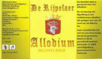 Microbrouwerij De Rijpelaer, Allodium Blond Bier