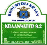 Brouwerij Kraan (Bodegraven), Kraanwater 9.2