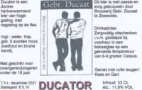 Brouwerij in Speciaalbier Gebroeders Ducaat, Ducator