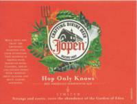 Jopen B.V., Hop Only Knows Red American Farmhouse Ale