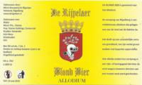 Microbrouwerij De Rijpelaer, Blond Bier Allodium
