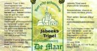 Dorpsbrouwerij De Maar, Jabeeks Tripel