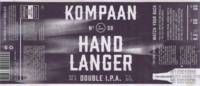 Kompaan Dutch Craft Beer Company, Handlanger Double I.P.A Kompaan Dutch Craft Beer Company, Handlanger Double I.P.A