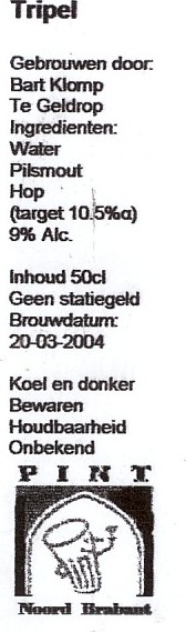 Amateurs, Pint Tripel