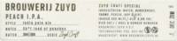 Zuyd Craft, Peach I.P.A. Zuyd Craft, Peach I.P.A.