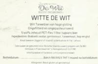 Stadsbrouwerij Jongens van De Wit, Witte De Wit Wit Tarwebier