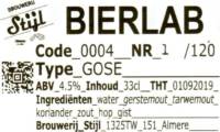 Brouwerij Stijl, Bierlab Gose