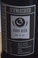 Amateurs, Goos Bier Schwarzbier