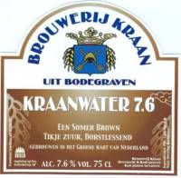 Brouwerij Kraan (Bodegraven), Kraanwater 7.6