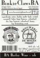 Brouwerij De Molen, Binkie Claws BA BA Barley Wine-ish