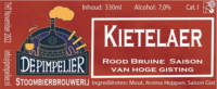 Stoombierbrouwerij De Pimpelier, Kietelaer Rood Bruine Saison Stoombierbrouwerij De Pimpelier, Kietelaer Rood Bruine Saison