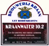 Brouwerij Kraan (Bodegraven), Kraanwater 10.2