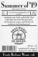 Brouwerij De Molen, Summer of '19