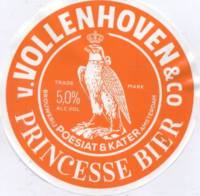 Brouwerij Poesiat & Kater, v. Vollenhoven & Co Princesse Bier