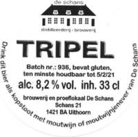 Bierbrouwerij De Schans, Tripel Bierbrouwerij De Schans, Tripel