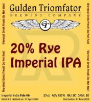 Gulden Triomfator, 20% Rye Imperial IPA