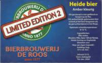 Bierbrouwerij De Roos Anno 1877, Limited Edition 2 Heide Bier