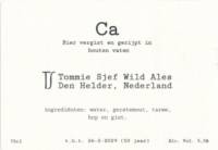 Tommie Sjef Wild Ales, Ca