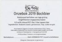 Stadsbrouwerij Jongens van De Wit, Onzebok 2019 Bockbier