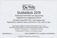 Stadsbrouwerij Jongens van De Wit, Dubbelbok 2019