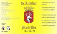 Microbrouwerij De Rijpelaer, Blond Bier Allodium