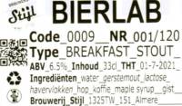 Brouwerij Stijl, Bierlab Breakfast Stout