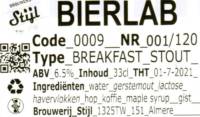 Brouwerij Stijl, Bierlab Breakfast Stout Brouwerij Stijl, Bierlab Breakfast Stout