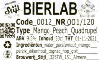 Brouwerij Stijl, Bierlab Mango Peach Quadrupel