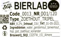 Brouwerij Stijl, Bierlab Zoethout Tripel