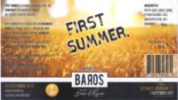 Baros Bier, First Summer Witbier