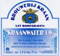 Brouwerij Kraan (Bodegraven), Kraanwater 1.9