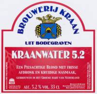 Brouwerij Kraan (Bodegraven), Kraanwater 5.2