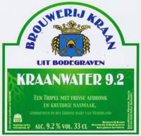 Brouwerij Kraan (Bodegraven), Kraanwater 9.2