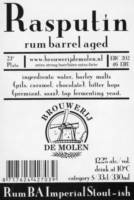 Brouwerij De Molen, Rasputin Rum BA Imperial Stout - ish