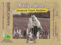 Buitenlandse bieren voor Nederlandse markt (etiket Nederlandse plaatsnaam), Pittige Jette Zeeuwsch Tripel Abdijbier