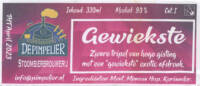 Stoombierbrouwerij De Pimpelier, Gewiekste Zware Tripel