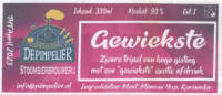 Stoombierbrouwerij De Pimpelier, Gewiekste Stoombierbrouwerij De Pimpelier, Gewiekste