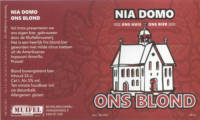 Muifelbrouwerij, Nia Domo Ons Blond