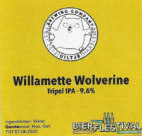 Uiltje Brewing Company, Wilamette Wolverine Tripel IPA