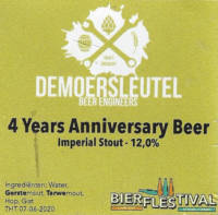 Brouwerij De Moersleutel, 4 Years Anniversary Beer Brouwerij De Moersleutel, 4 Years Anniversary Beer
