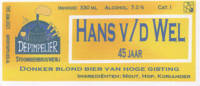 Stoombierbrouwerij De Pimpelier, Hans v/d Wel 45 Jaar