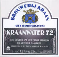 Brouwerij Kraan (Bodegraven), Kraanwater 7.2