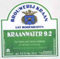 Brouwerij Kraan (Bodegraven), Kraanwater 9.2