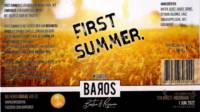 Baros Bier, First Summer Witbier