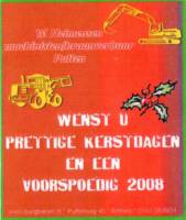 Burg Bier Brouwerij, Wenst U Prettige Kerstdagen En Een Voorspoedig 2008