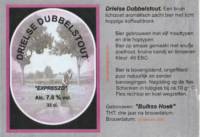 Microbrouwerij Bulkse Hoek, Drielse Dubbelstout Expreszo